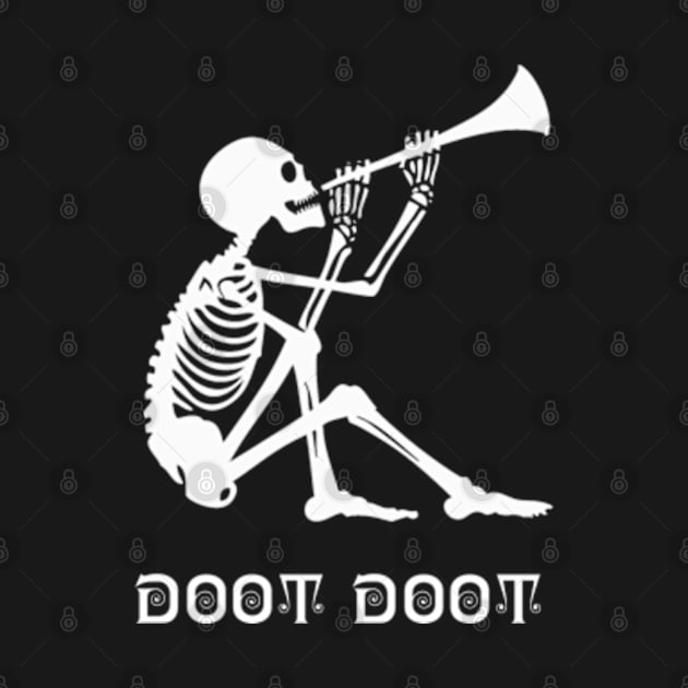 Silly Skeleton Flute Player by Talesbybob