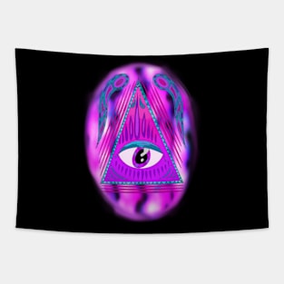 Evil Eye in Pyramid Tapestry