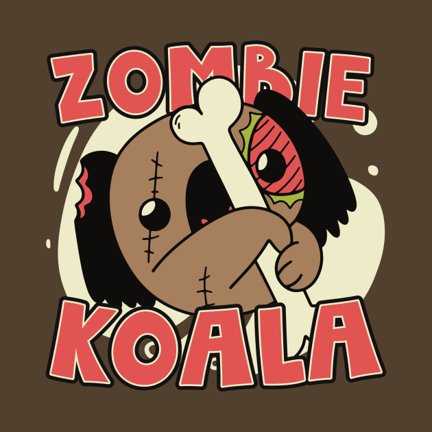 Cute Zombie Koala // Funny Halloween Zombie Animals by SLAG_Creative