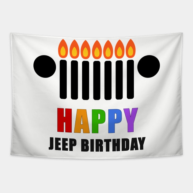 Jeep Birthday Tapestry by sojeepgirl