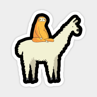Cute Llama and Sloth Friends Adorable Animals Magnet