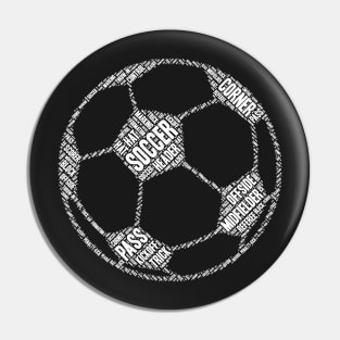 Soccer Ball Heart Boys Men Sports Gifts print Pin