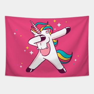 Dabbing Unicorn Tapestry