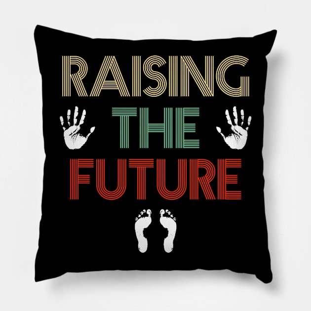 Raising The Future Pillow by Boo Face Designs