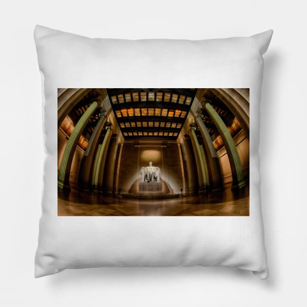 Inside The Lincoln Memorial Pillow by jforno
