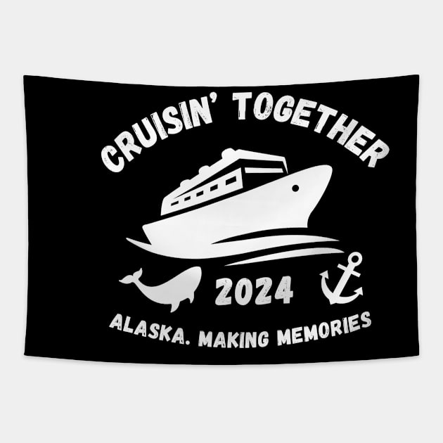 White Alaska Cruise 2024 Tapestry by TreSiameseTee