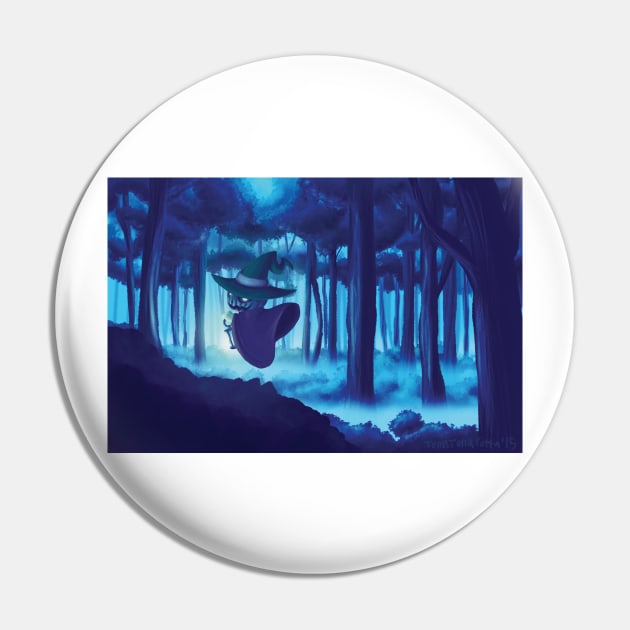 Lantern in the Woods Print Pin by TerraTerraCotta