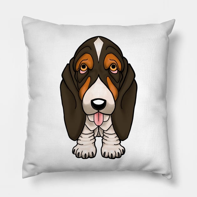 Hangdog hound-dog Pillow by Hareguizer