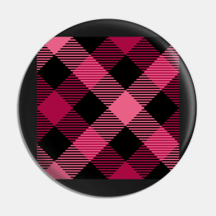 Tartan - Hot Pink and Black Pin