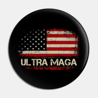 Ultra Maga Conservative Us Flag Anti liberal Pin