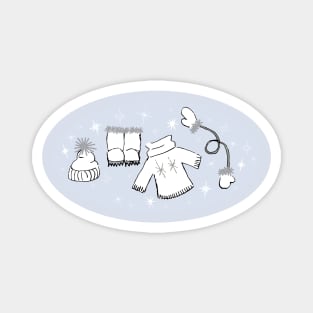 Winter weather snow lover cartoon illustration Magnet