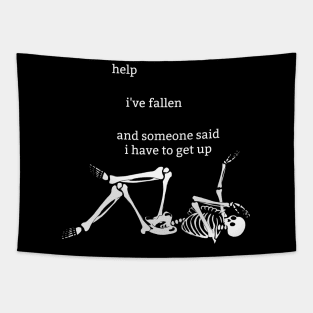 Sassy Skeletons: "Help I've Fallen" Tapestry