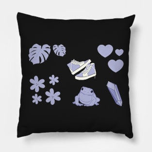 Cute Aesthetic Sticker Pack - Pastel Lilac Purple Pillow