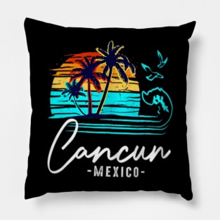 Cancun Souvenir 2024 Mexico Vacation Matching Family Group Pillow