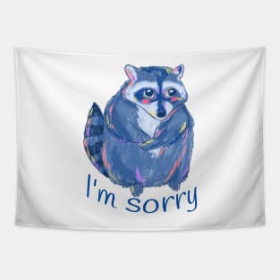 Little racoon is sorry Tapestry