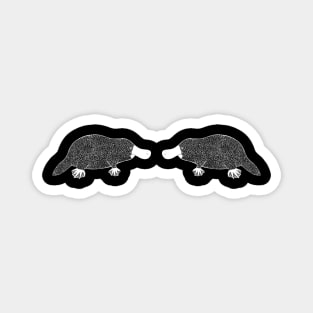 Platypuses in Love - cute platypus design - dark colors Magnet