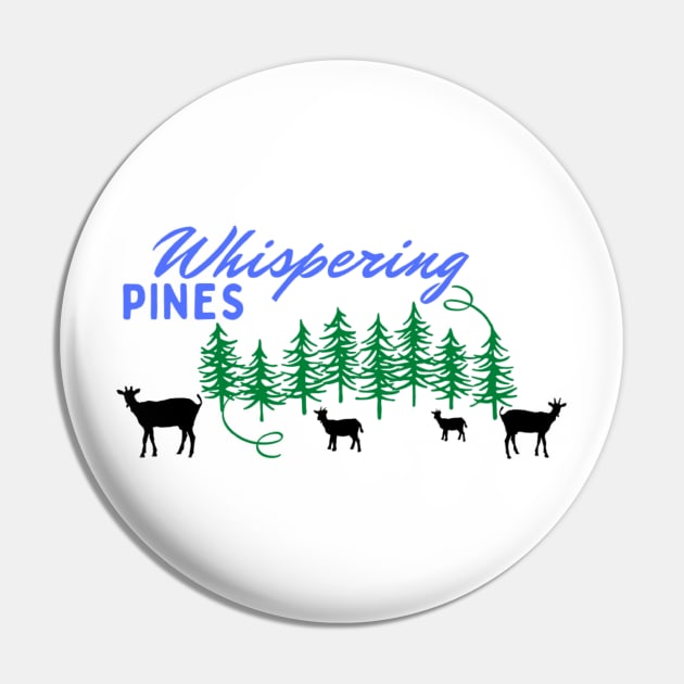 Whispering pines blue and black Pin by TouchofAlaska