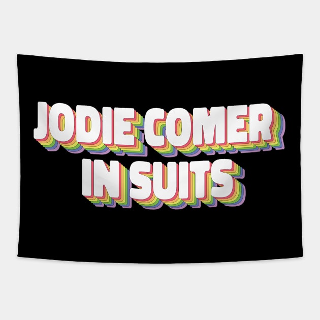 Jodie Comer in suits Tapestry by ColoredRatioDesign