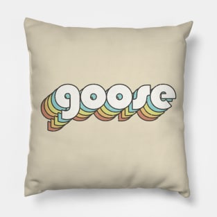 vintage color goose Pillow