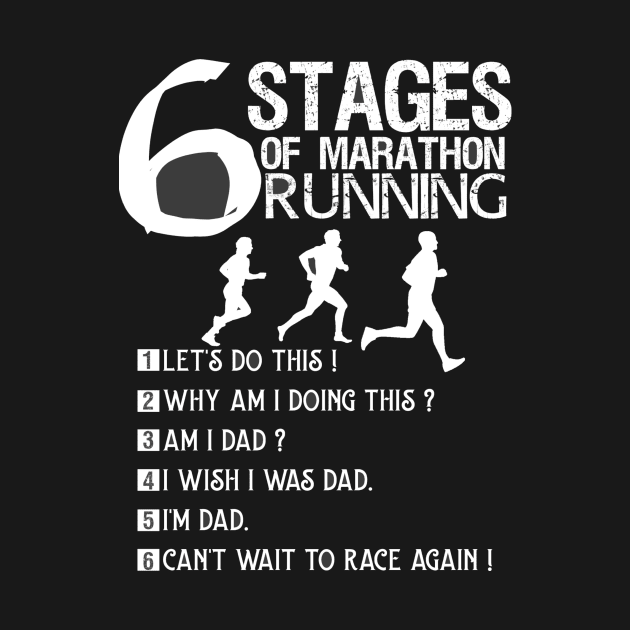 6 Stages of Marathon Running by Fox Dexter