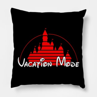 Vacation Mode Red Pillow