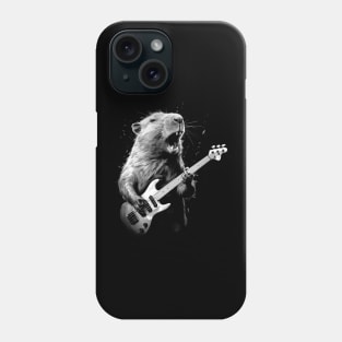 Capybara Playing Guitar Phone Case