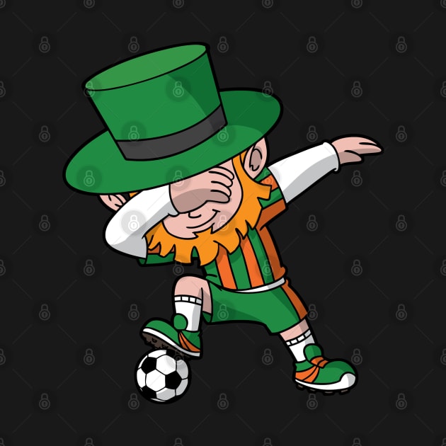 St Patricks Day Dabbing Leprechaun Soccer Dab by E