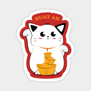 Huat Ah Cat T-Shirt Magnet