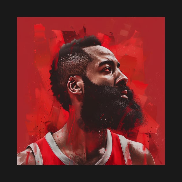 James harden nba abstract portrait by Ritvik Takkar