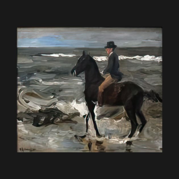 rider on the beach 1904 - Max Liebermann by Kollagio