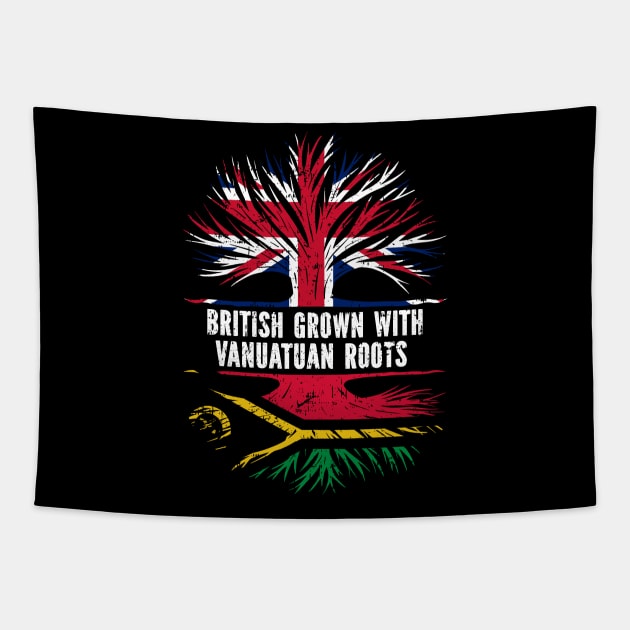 British Grown with Vanuatuan Roots UK Flag England Britain Union Jack Tapestry by silvercoin