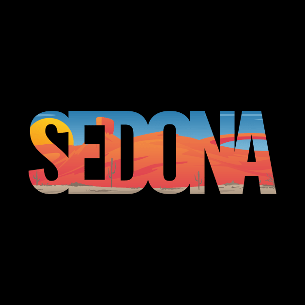 Sedona Arizona Scenic Typography by hobrath