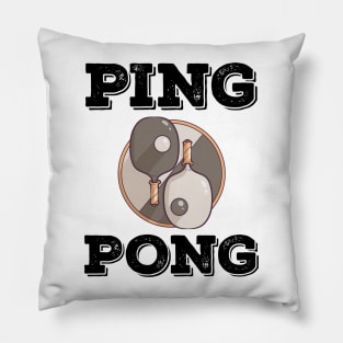 Ping Pong Table Tennis Tabletennis PingPong Yin Yang Ying Pillow