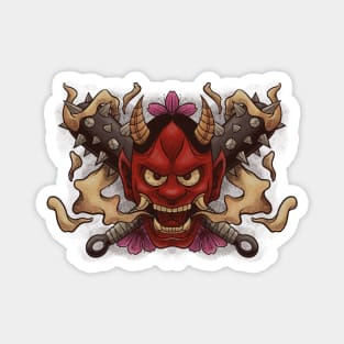 Angry Red Oni Magnet