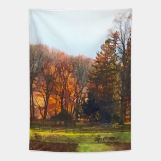 Farms - Autumn Farm With Harrow Tapestry