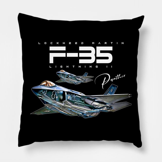 Lockheed Martin F-35 Lightning II Fighterjet Pillow by aeroloversclothing