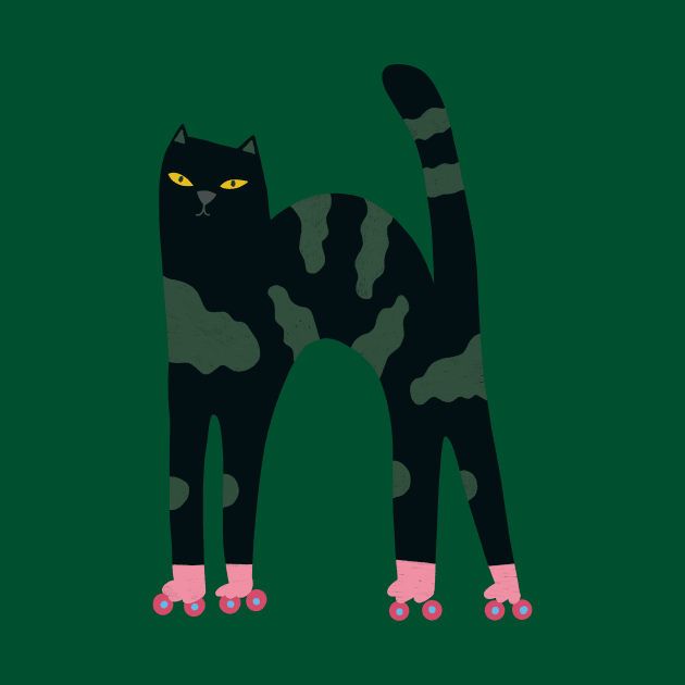 Cat with Roller Skates by Pacesyte