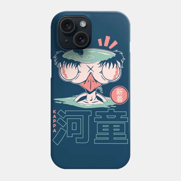 Retro Japanese Kappa Yokai Illustration | Japanese Folklore Creatures Phone Case by SLAG_Creative