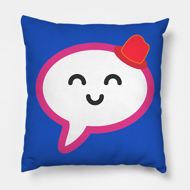 Happy Face Pillow by Mimozami