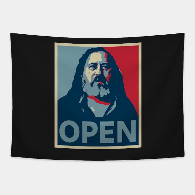 Richard Stallman - Open (Obama Poster Style) Tapestry by SolarCross