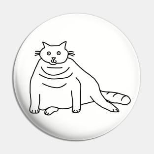 Chonk Cat Outline Pin