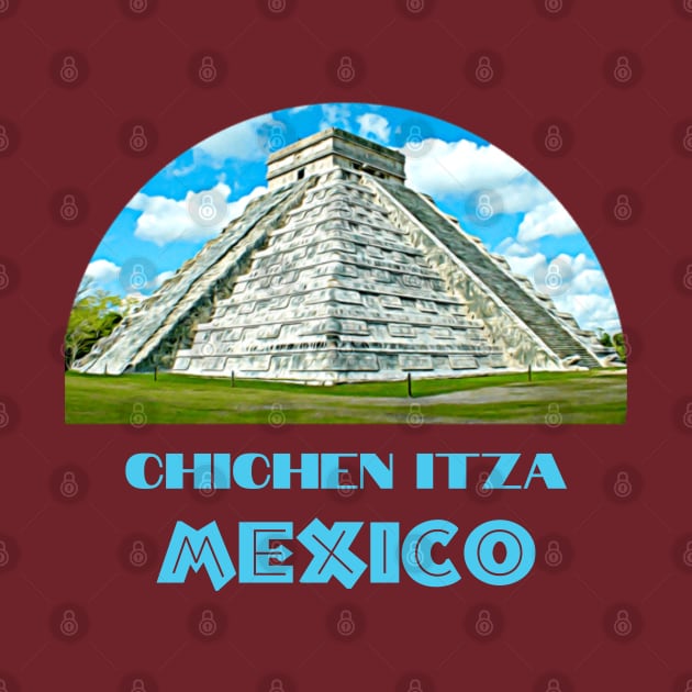 Pyramid El Castillo Chichen Itza Mexico by STYLISH CROWD TEES