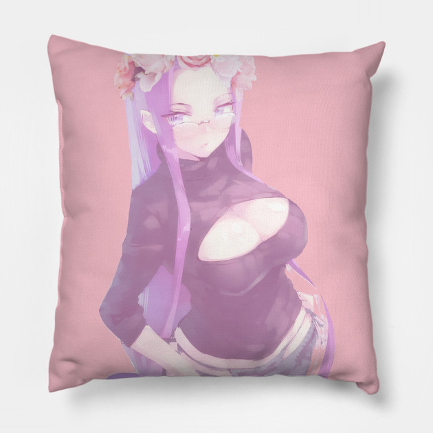 ライダー Rider Fate Stay Night Flowercrown Beauty Fate Stay Night Pillow Teepublic