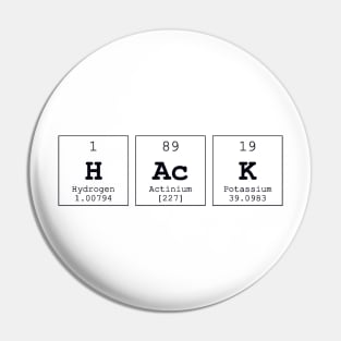 Hack Periodic Table Science Print Pin