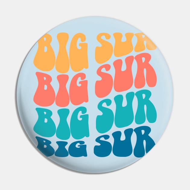Big Sur Hippie Vintage Pin by Big Sur California 