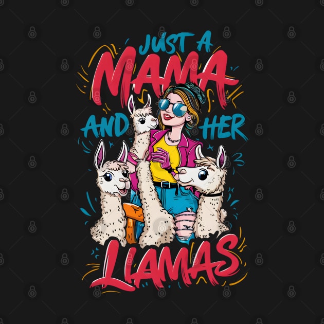 "Llama Mama Crew - Fun Family Alpaca Illustration" by WEARWORLD