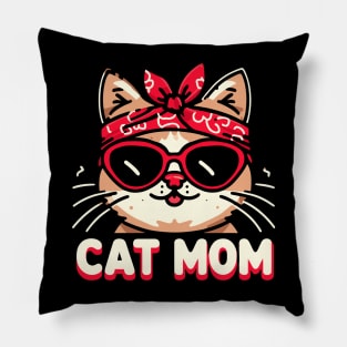 Cat Mom Funny Cat Mom Cat Lover Gift Pillow