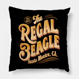 distressed regale Santa Monica, Ca est 1977 Pillow