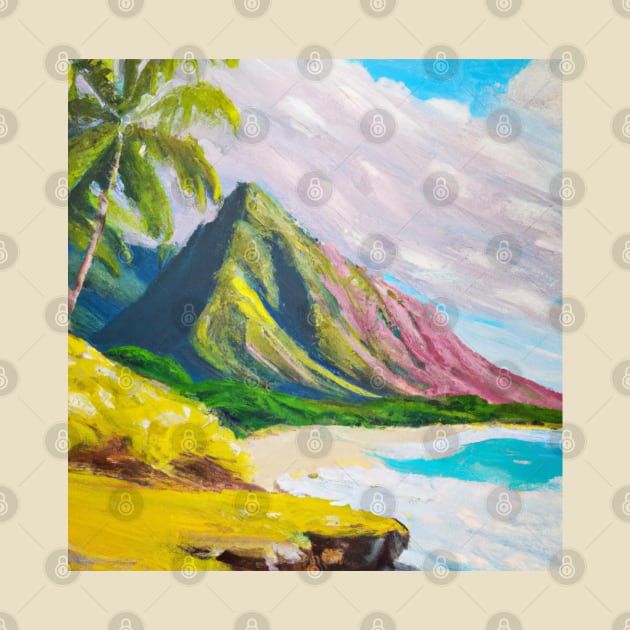 Maui Hawaii Oil Painting by Souls.Print