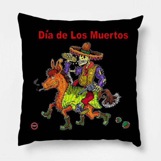 Dia de los Muertos (Day of the Dead) Pillow by TBT-TSHIRTS